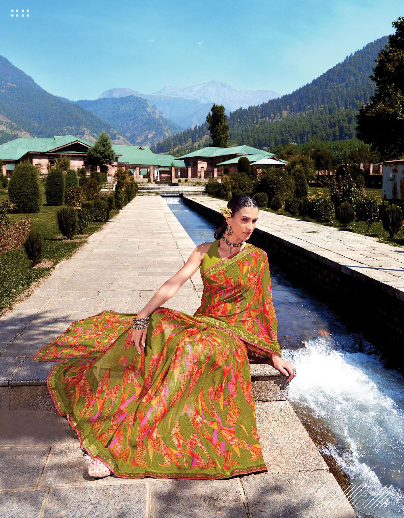 SANSKAR TEX PRINT LAUNCHING SADHNA WHOLESALE BEMBER GEORGETTE WITH FANCY DIGITAL PRINTED SAREES