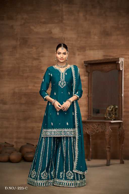 Twisha By Dani Creations Aanaya Vol-223 Wholesale Chinon Silk Designer Suits