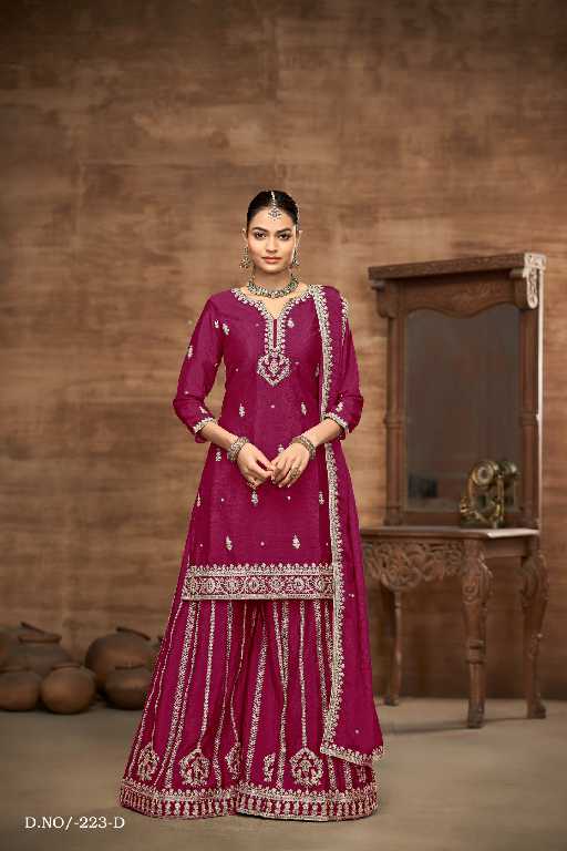 Twisha By Dani Creations Aanaya Vol-223 Wholesale Chinon Silk Designer Suits