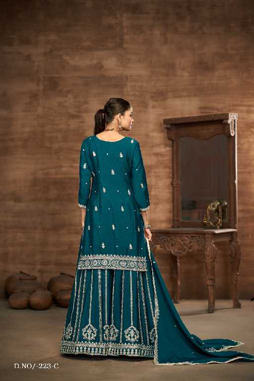 Twisha By Dani Creations Aanaya Vol-223 Wholesale Chinon Silk Designer Suits