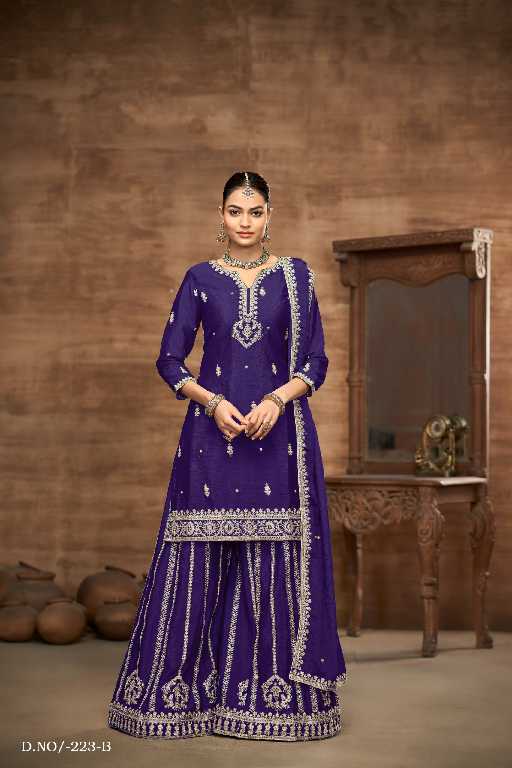 Twisha By Dani Creations Aanaya Vol-223 Wholesale Chinon Silk Designer Suits