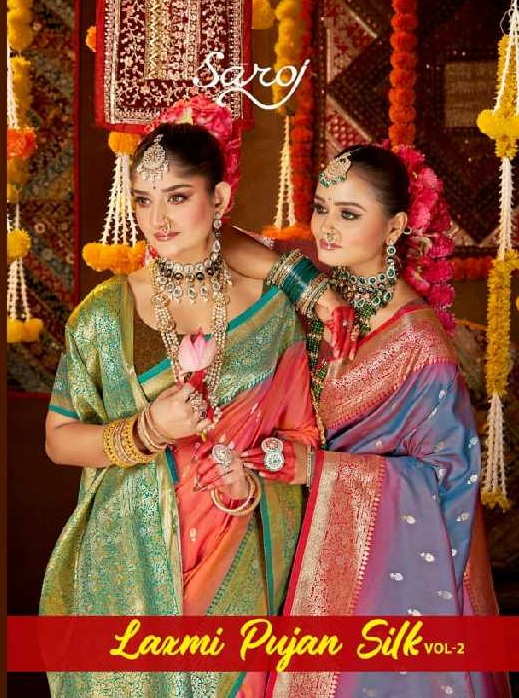 Saroj Laxmi Pujan Silk Vol-2 Wholesale Dual Tone Silk With Rich Pallu Sarees