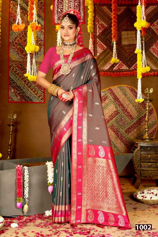 Saroj Laxmi Pujan Silk Vol-4 Wholesale Dual Tone Silk With Rich Pallu Sarees