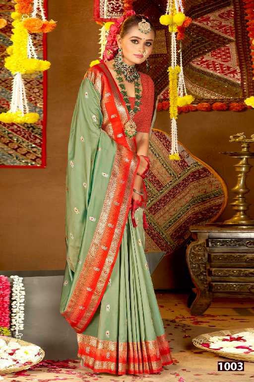 Saroj Laxmi Pujan Silk Vol-4 Wholesale Dual Tone Silk With Rich Pallu Sarees