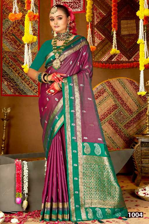 Saroj Laxmi Pujan Silk Vol-4 Wholesale Dual Tone Silk With Rich Pallu Sarees