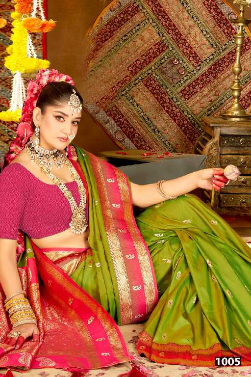 Saroj Laxmi Pujan Silk Vol-4 Wholesale Dual Tone Silk With Rich Pallu Sarees