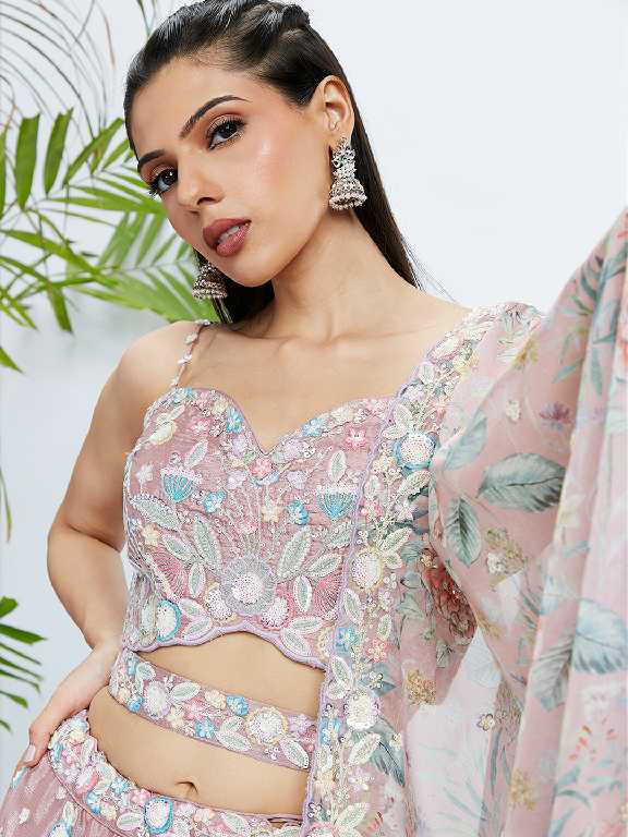 PF Series 5965 Colour Wholesale Silk Chiffon Ethnic Designer Lehengas