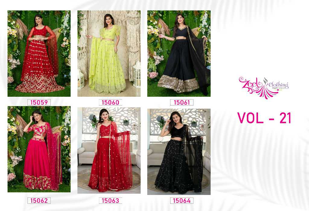 Zeel Clothing Zeel Vol-21 Wholesale Lehenga Choli Collection