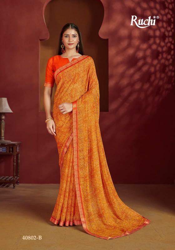 SIMAYAA VOL 32 BY RUCHI CHIFFON FASHIONABLE SAREE WHOLESALER