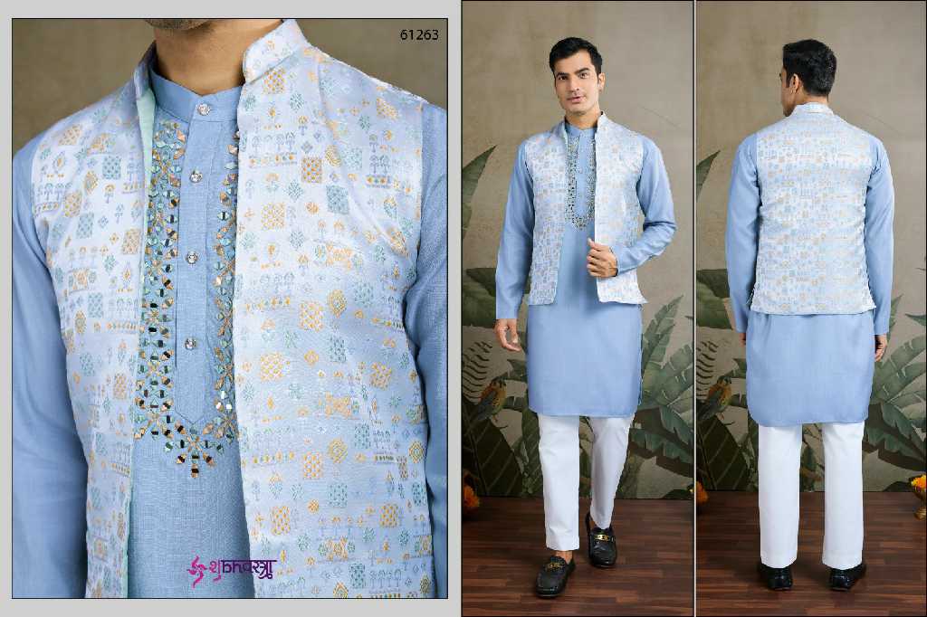Shubhvastra Royal Drape Vol-1 Wholesale Exclusive Festival Mens Wear Koti Style with Kurta Collection