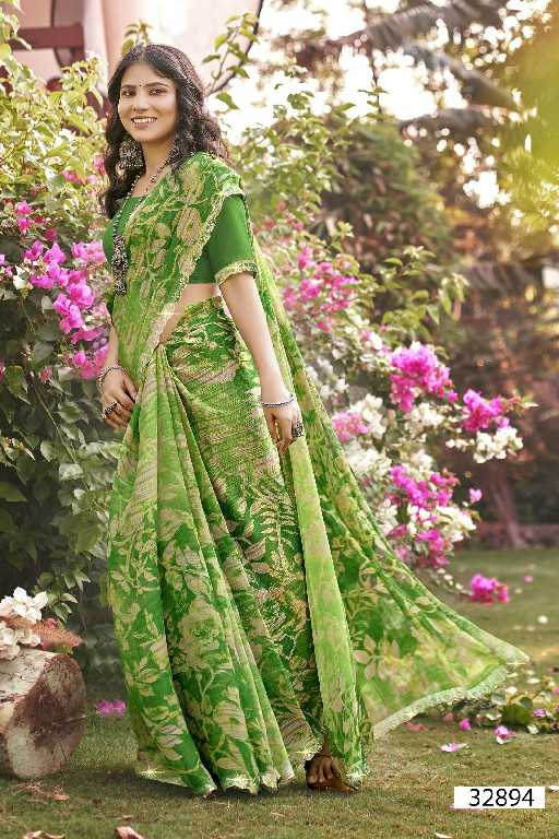 VALLABHI SIMONA VOL 7 PURE CREPE PRINTED SARIS UNIFORM SARI WHOLESALE SHOP