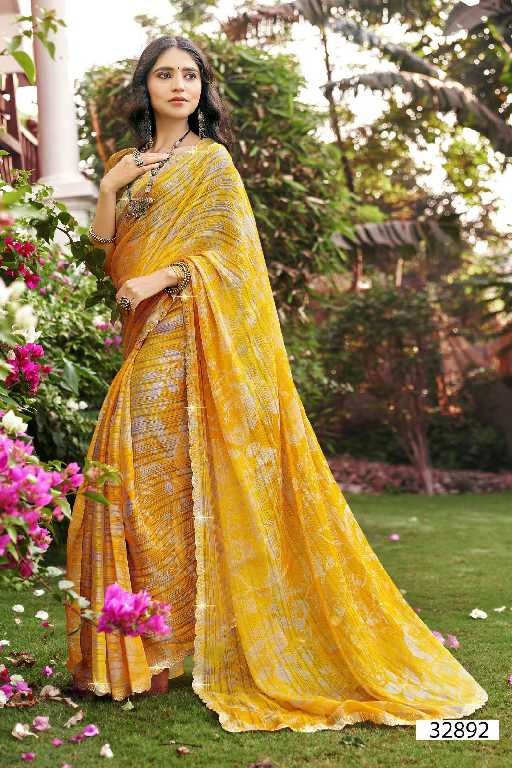 VALLABHI SIMONA VOL 7 PURE CREPE PRINTED SARIS UNIFORM SARI WHOLESALE SHOP