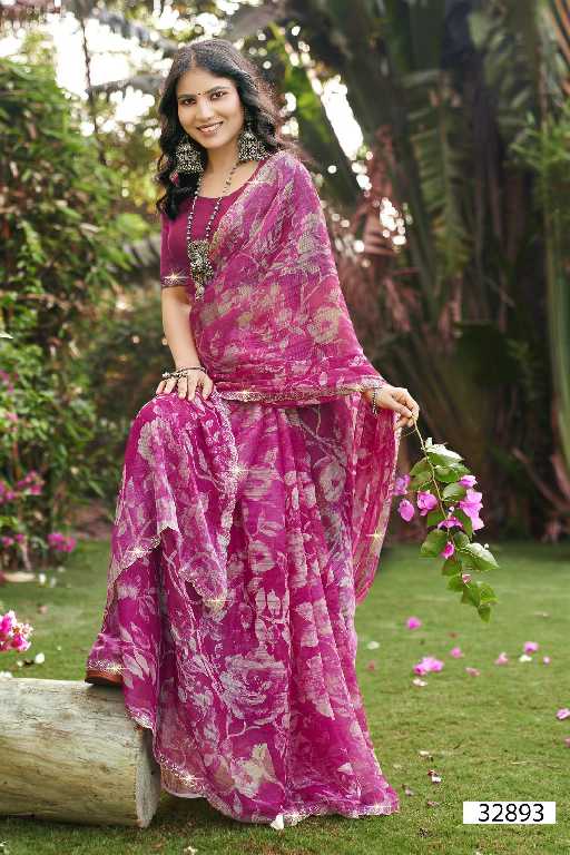 VALLABHI SIMONA VOL 7 PURE CREPE PRINTED SARIS UNIFORM SARI WHOLESALE SHOP