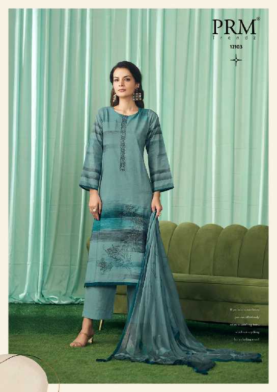 PRM Vanilla Wholesale Pure Cotton Linen With Embroidery Salwar Suits