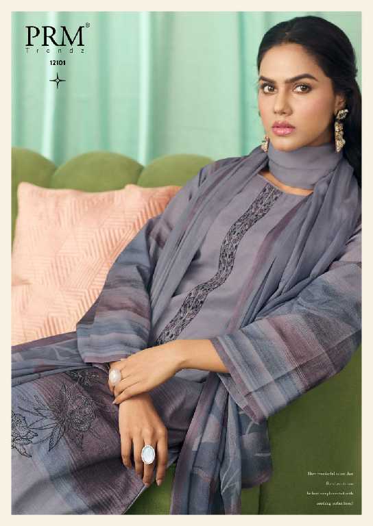 PRM Vanilla Wholesale Pure Cotton Linen With Embroidery Salwar Suits
