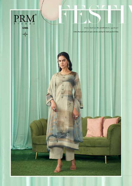 PRM Vanilla Wholesale Pure Cotton Linen With Embroidery Salwar Suits