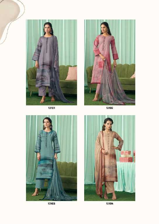 PRM Vanilla Wholesale Pure Cotton Linen With Embroidery Salwar Suits