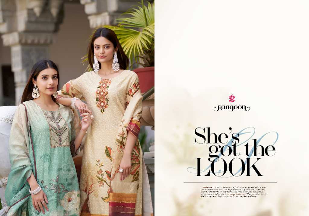 Rangoon Lovely Wholesale Pure Cotton Chiffly Readymade Suits
