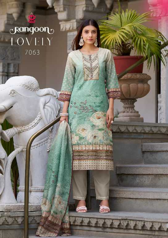 Rangoon Lovely Wholesale Pure Cotton Chiffly Readymade Suits