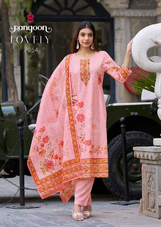 Rangoon Lovely Wholesale Pure Cotton Chiffly Readymade Suits