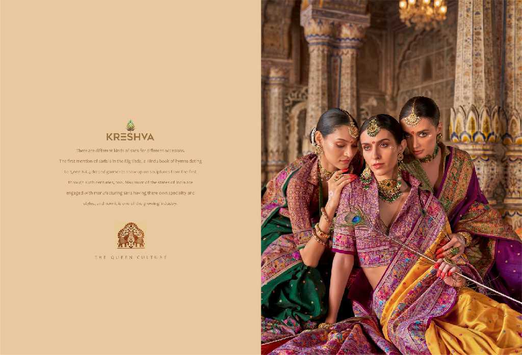 Kreshva Rajtilak Vol-1 Wholesale Super PV Silk Party Wear Indian Sarees