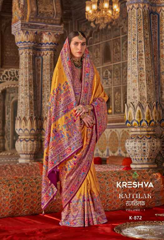 Kreshva Rajtilak Vol-1 Wholesale Super PV Silk Party Wear Indian Sarees