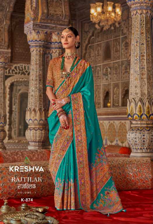 Kreshva Rajtilak Vol-1 Wholesale Super PV Silk Party Wear Indian Sarees