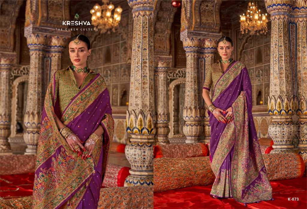 Kreshva Rajtilak Vol-1 Wholesale Super PV Silk Party Wear Indian Sarees