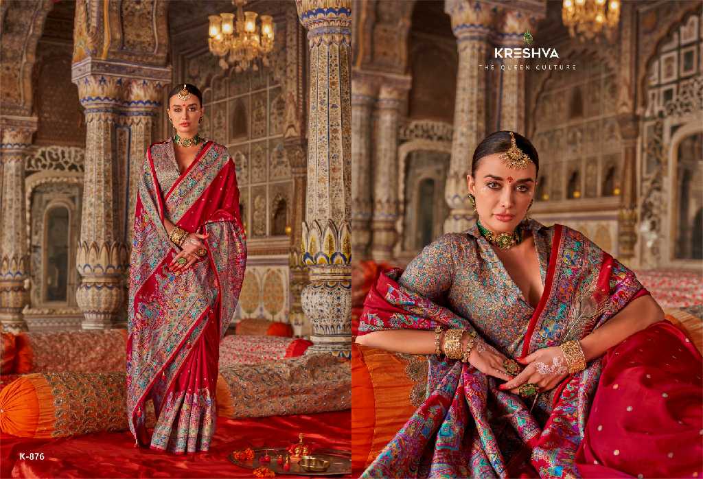 Kreshva Rajtilak Vol-1 Wholesale Super PV Silk Party Wear Indian Sarees