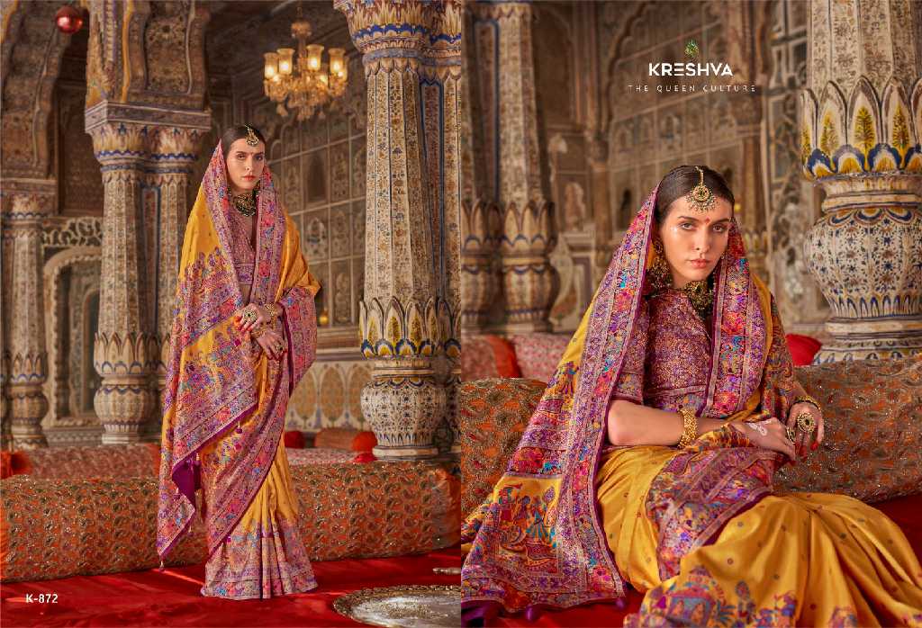 Kreshva Rajtilak Vol-1 Wholesale Super PV Silk Party Wear Indian Sarees