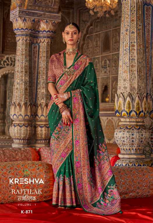 Kreshva Rajtilak Vol-1 Wholesale Super PV Silk Party Wear Indian Sarees