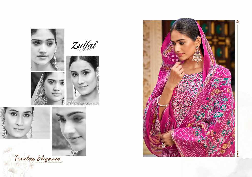 Zulfat Meher Wholesale Pure Cotton With Embroidery Work Dress Material