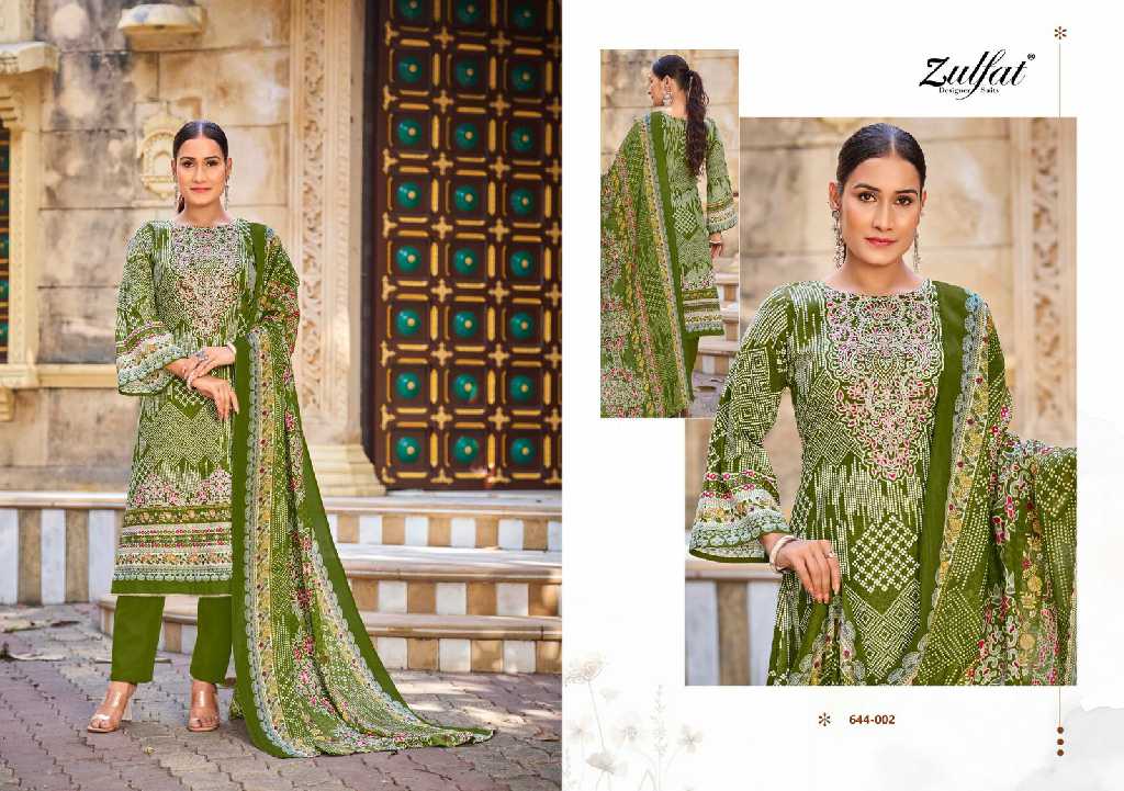 Zulfat Meher Wholesale Pure Cotton With Embroidery Work Dress Material