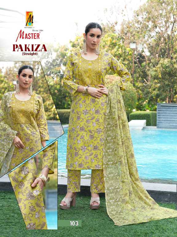 Master Pakiza Wholesale Straight Cut Top With Pant And Dupatta