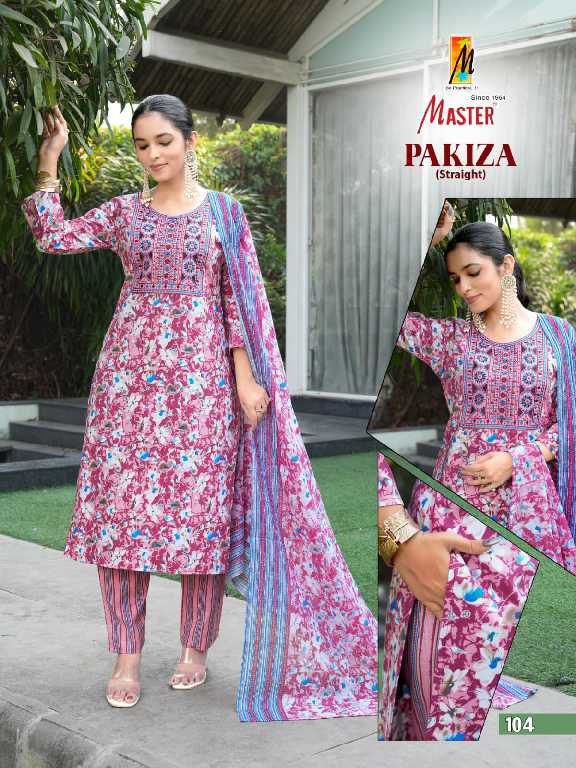Master Pakiza Wholesale Straight Cut Top With Pant And Dupatta