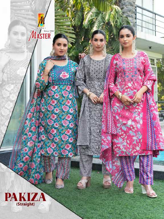 Master Pakiza Wholesale Straight Cut Top With Pant And Dupatta