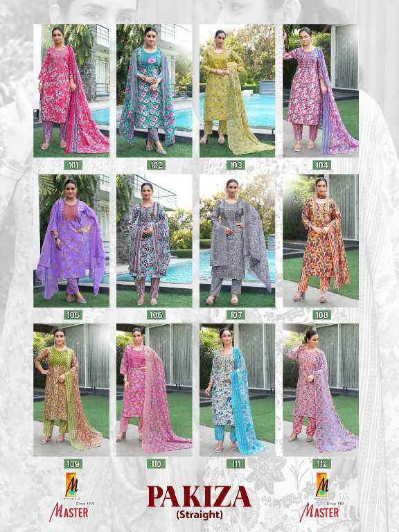Master Pakiza Wholesale Straight Cut Top With Pant And Dupatta