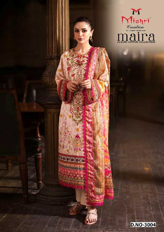 mishri creation maira vol 3 cotton modern pakistani dress material