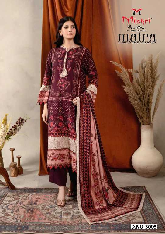mishri creation maira vol 3 cotton modern pakistani dress material