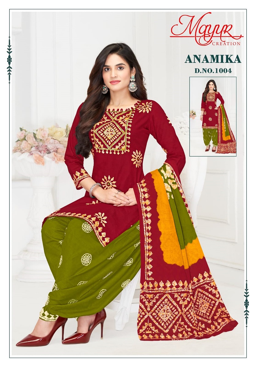 MAYUR ANAMIKA VOL-1 WHOLESALE PURE COTTON PRINTED DRESS MATERIAL