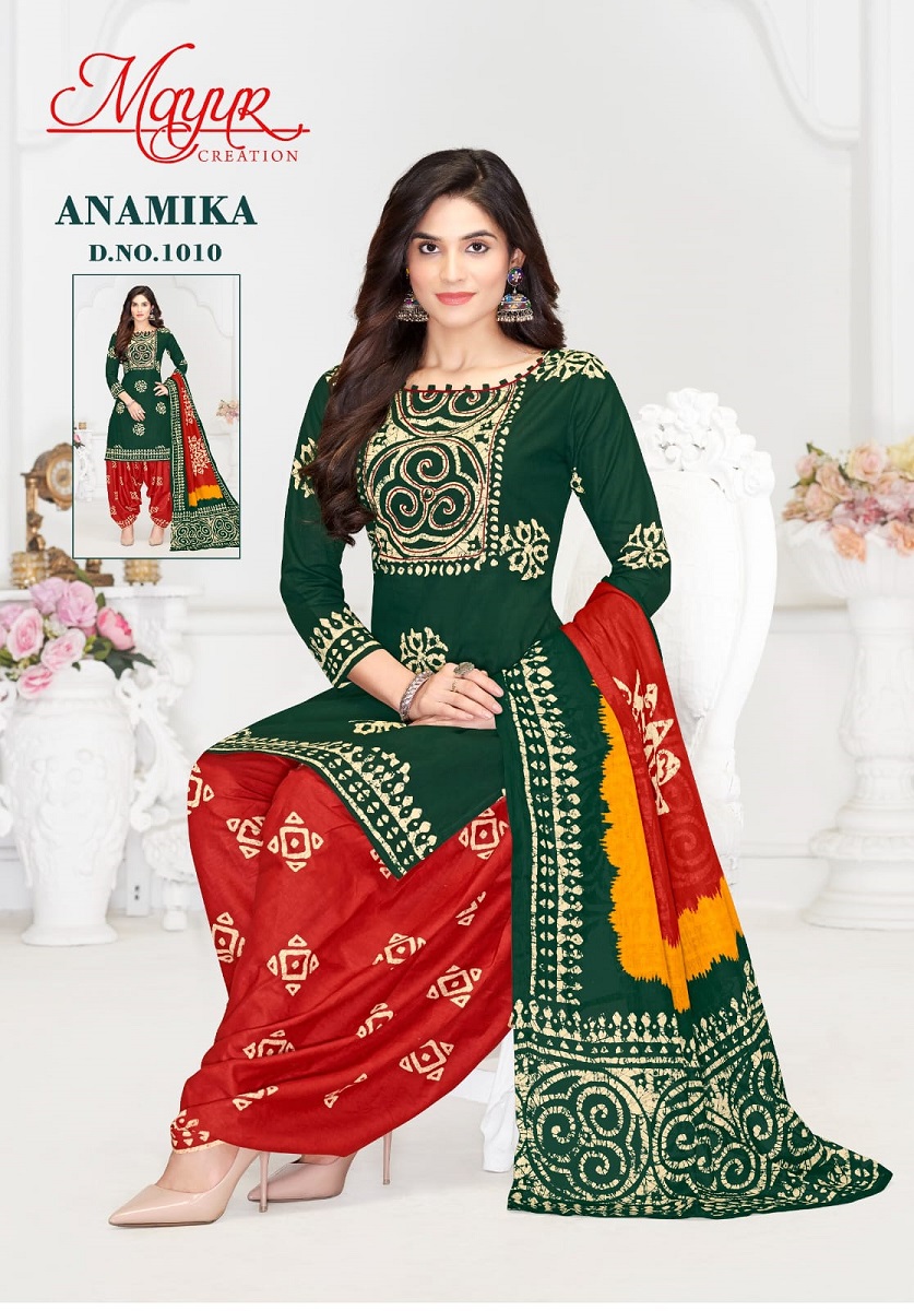 MAYUR ANAMIKA VOL-1 WHOLESALE PURE COTTON PRINTED DRESS MATERIAL