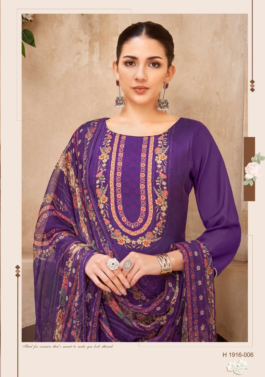 Alok Crazy Vol-2 Wholesale Viscose Muslin With Hand Work Dress Material