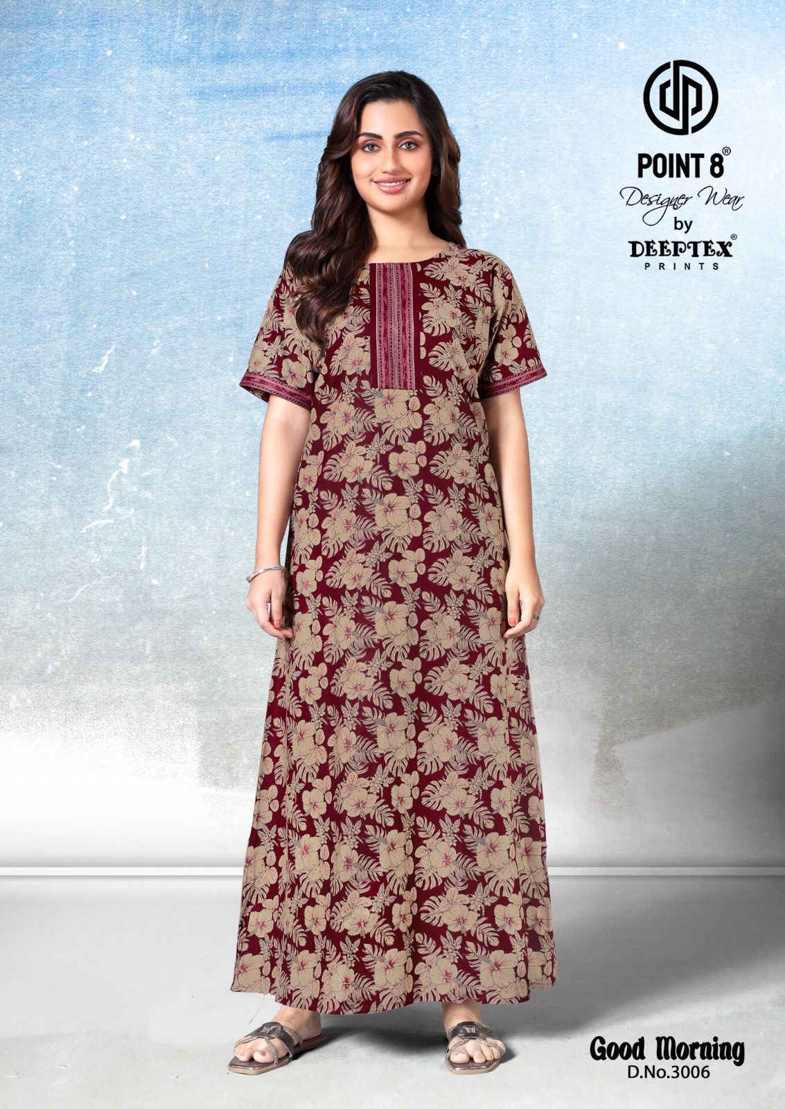Deeptex By Point 8 Good Morning Vol-3 Wholesale Readymade Cotton Fabrics Nighty Catalog