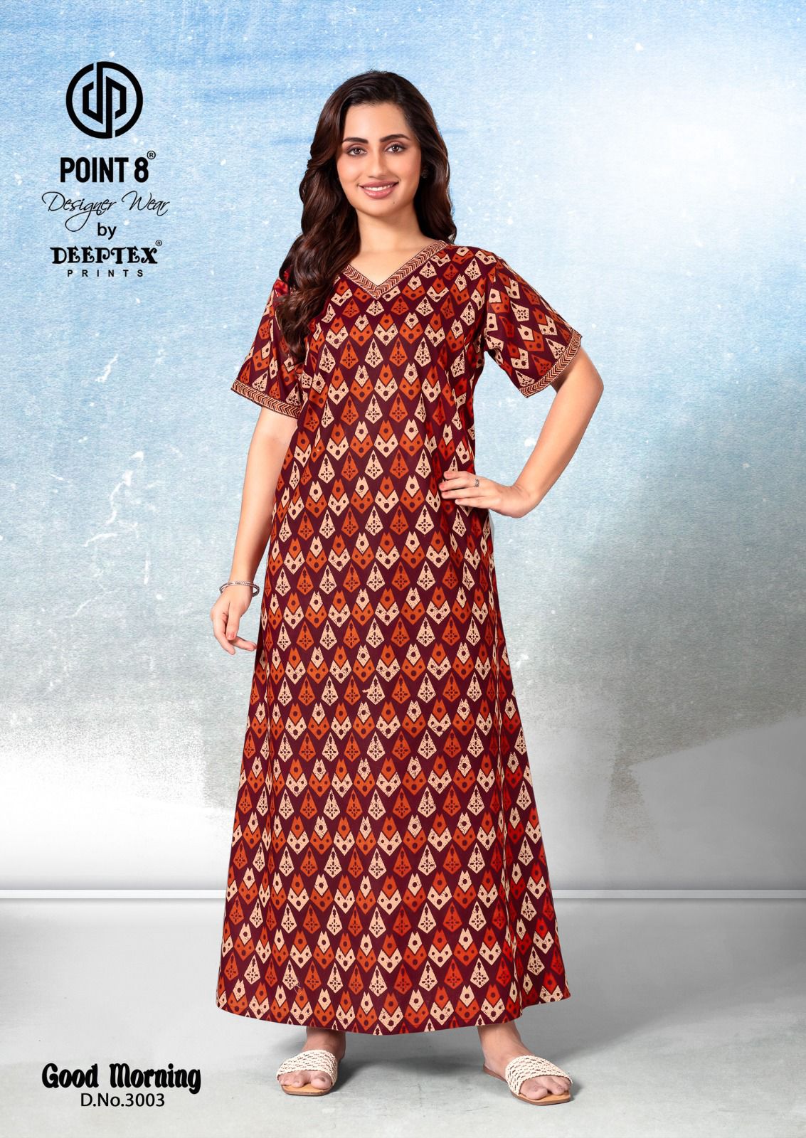 Deeptex By Point 8 Good Morning Vol-3 Wholesale Readymade Cotton Fabrics Nighty Catalog