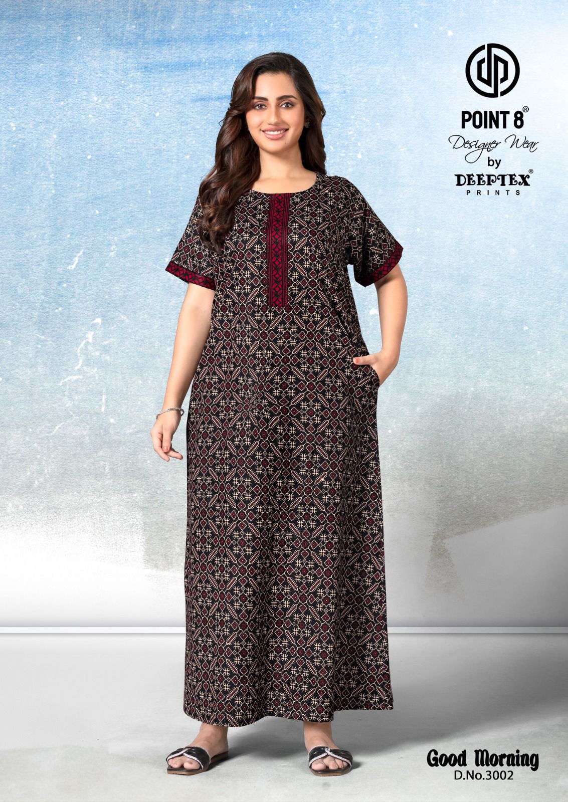 Deeptex By Point 8 Good Morning Vol-3 Wholesale Readymade Cotton Fabrics Nighty Catalog