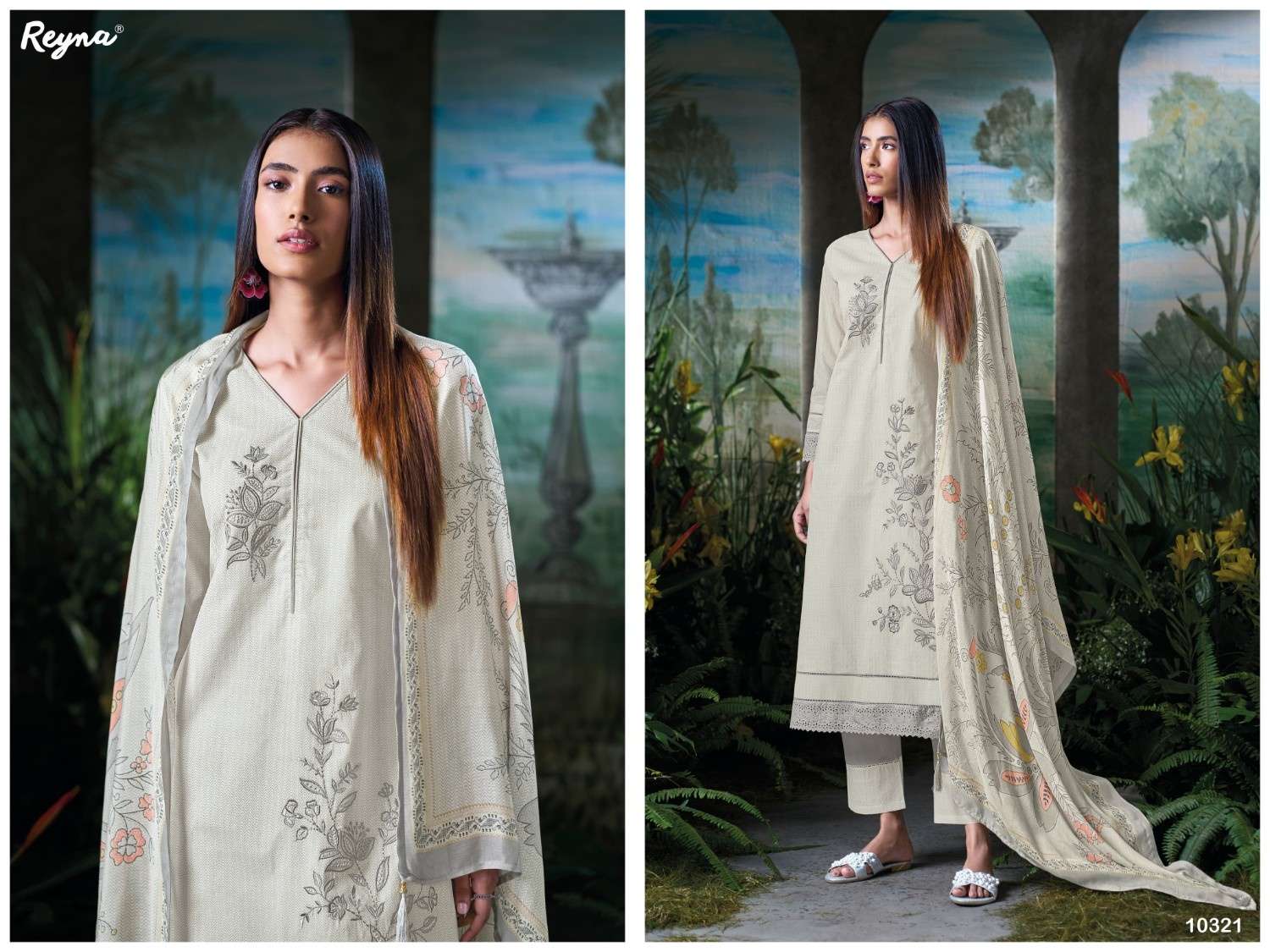 REYNA AURA COTTON PRINT COTTON COMFORTABLE FASHIONABLE 3PCS DRESS