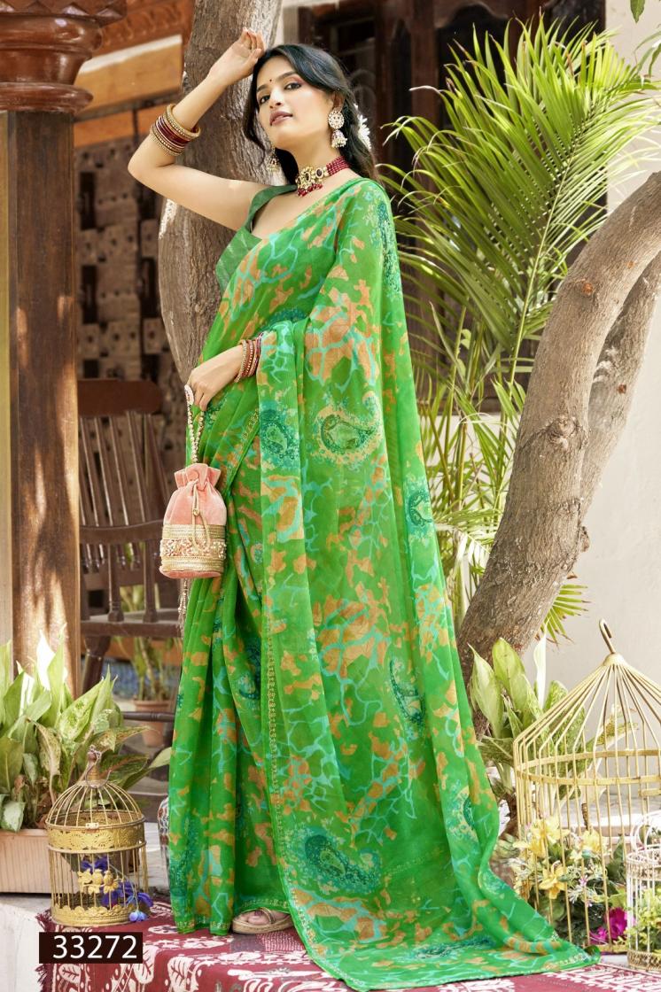 SIMONA VOL 8 BY VALLABHI PRINT CHIFFON CASUAL SAREE FOR WOMEN