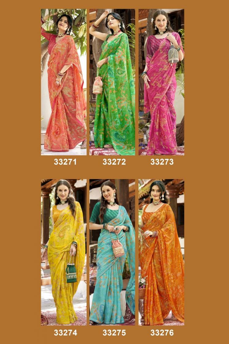 SIMONA VOL 8 BY VALLABHI PRINT CHIFFON CASUAL SAREE FOR WOMEN