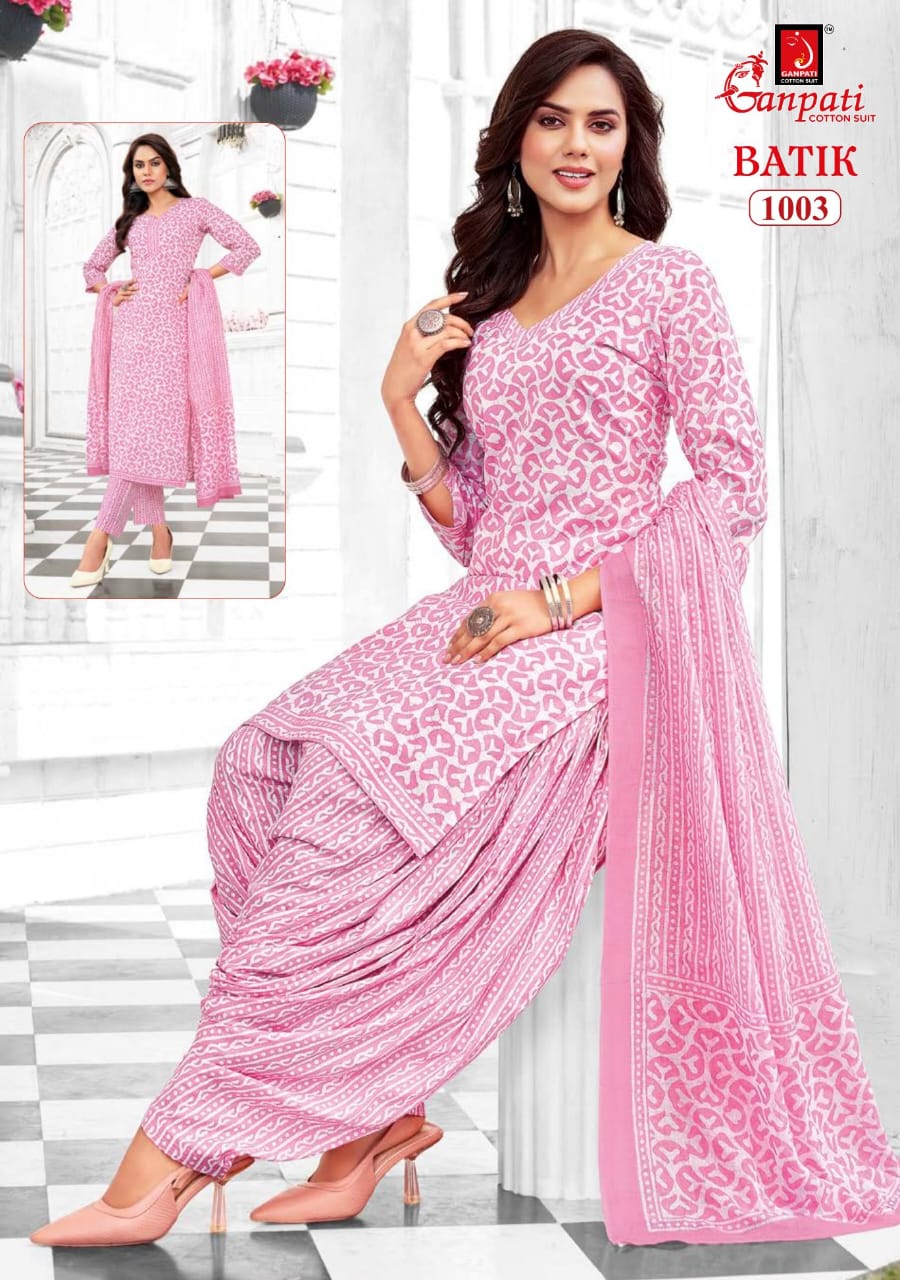 Ganpati Batik Vol-10 Wholesale Readymade Cotton Printed Dress Material
