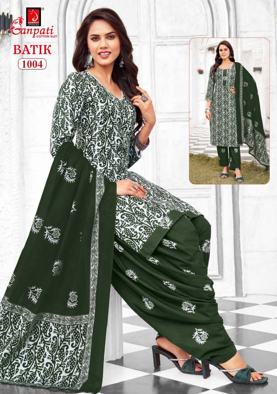 Ganpati Batik Vol-10 Wholesale Readymade Cotton Printed Dress Material